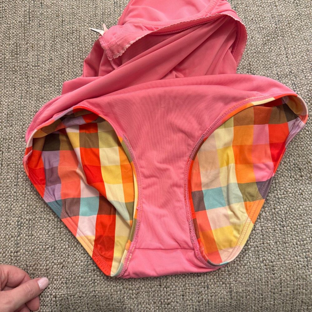 Kate Spade Garden Plaid Classic Bandeau One-piece Women's Bathing Suit Small - Picture 9 of 12